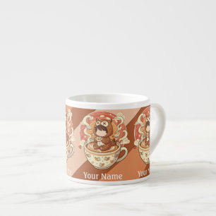 Add Text Mini Owl Espresso Cup Barista Coffee Gift