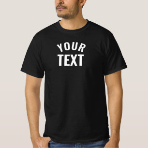 Add Text Modern Elegant Template Men's Black Value T-Shirt
