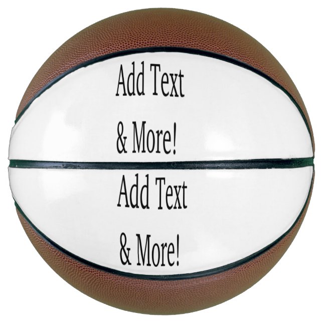 Add Text & More! Customise Your Own Personalised Basketball (Front)