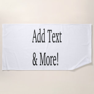 Add Text & More! Customise Your Own Personalised Beach Towel
