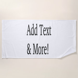 Add Text & More! Customise Your Own Personalised Beach Towel