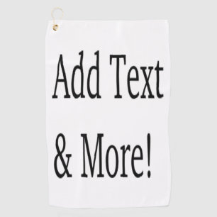 Add Text & More! Customise Your Own Personalised Golf Towel