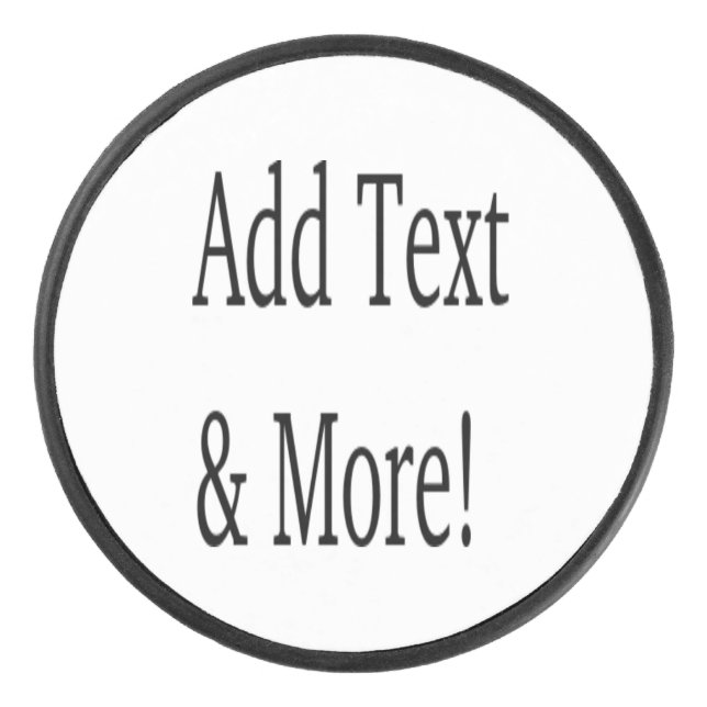 Add Text & More! Customise Your Own Personalised Hockey Puck (Front)