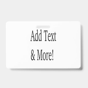 Add Text & More! Customise Your Own Personalised ID Badge