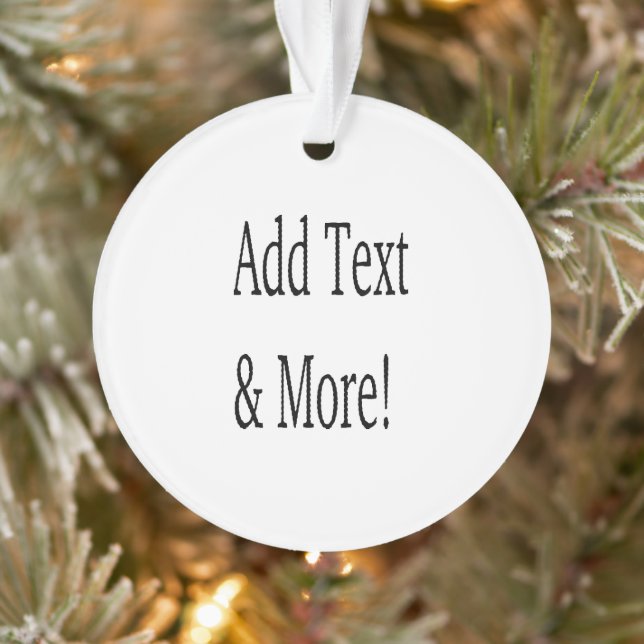 Add Text & More! Customise Your Own Personalised Ornament (Tree)