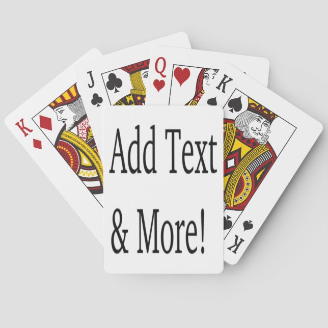 Add Text & More! Customise Your Own Personalised Playing Cards (Back)