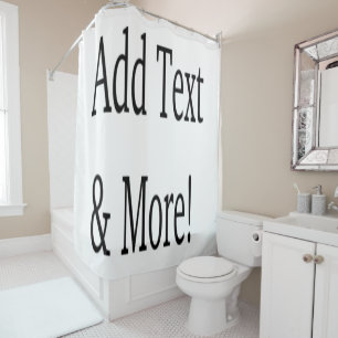 Add Text & More! Customise Your Own Personalised Shower Curtain