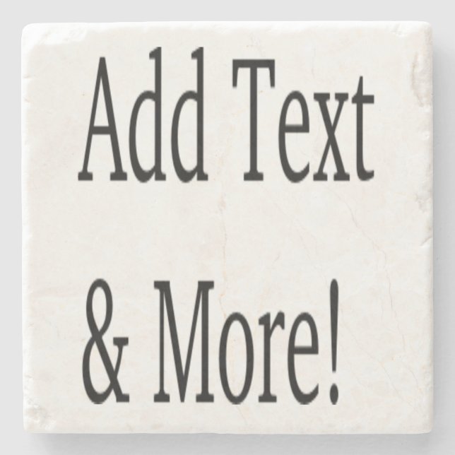 Add Text & More! Customise Your Own Personalised Stone Coaster (Front)