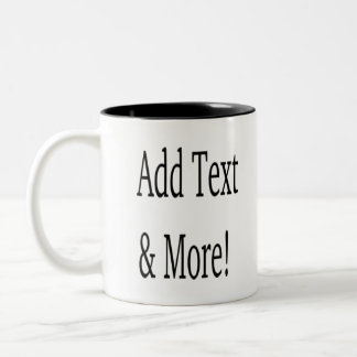 Add Text & More! Customise Your Own Personalised Two-Tone Coffee Mug