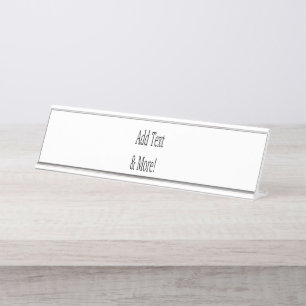 Add Text & More! Customize Your Own Personalized Desk Name Plate