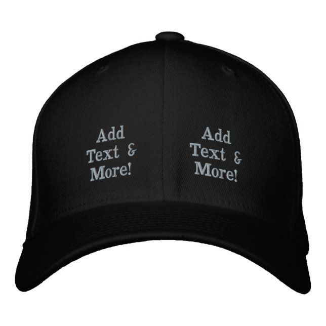 Add Text & More! Customize Your Own Personalized Embroidered Hat (Front)