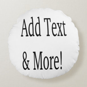 Add Text & More! Customize Your Own Personalized Round Cushion