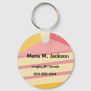 Add text,Name,address,cake Key Ring