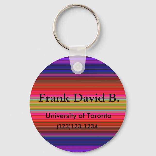 Add Text, Name and Address Key Ring (Front)
