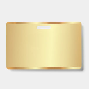 Add Text Name Logo Name Blank Gold Background ID Badge