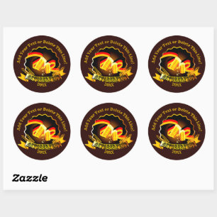 Add Text Name Year Oktoberfest Party 20xx   Classi Classic Round Sticker