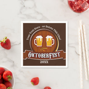 Add Text Name Year Oktoberfest Party 20xx Napkin