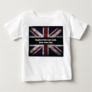 Add text on English flag Throw Pillow Baby T-Shirt