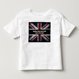 Add text on English flag Throw Pillow Toddler T-Shirt
