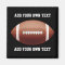 Add text on football throw pillow