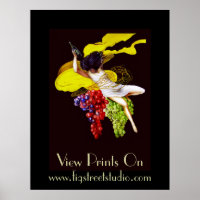 Add Text on Wine Maid Vintage Lady Posters