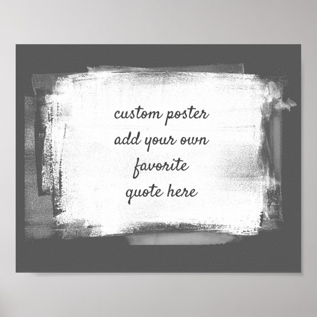 add text  painted grey and white artistic  poster (Front)