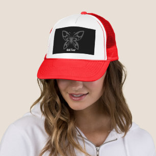 Add Text Printed with Sweet Cute Butterfly-Cap Trucker Hat