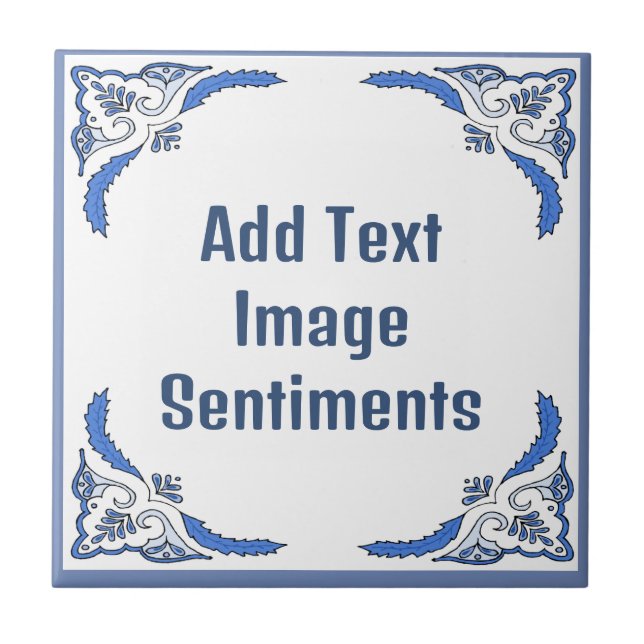 Add text Tile, Dutch Look, Personalise Tile (Front)