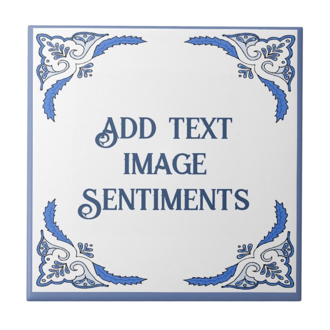 Add text Tile, Dutch Look, Personalise Tile (Front)