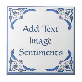 Add text Tile, Dutch Look, Personalise Tile