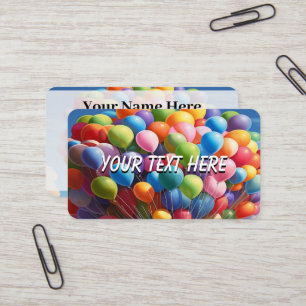 Add Text to Balloons Business Card