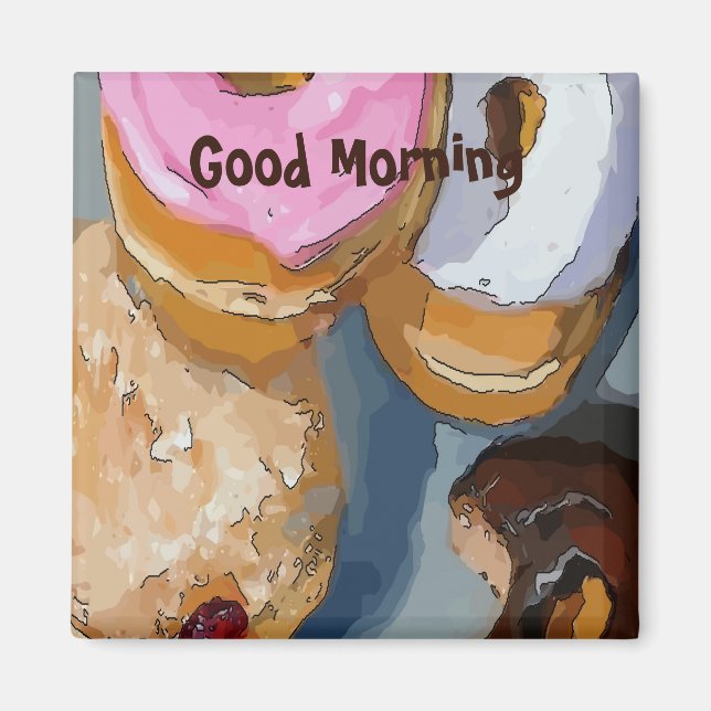 Add Text to Doughnut design, Magnet (Front)