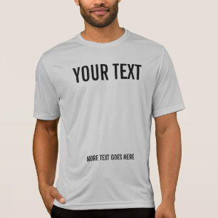Add Text Upload Image Silver Colour Mens Sport-Tek T-Shirt