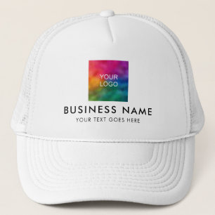 Add Text Upload Your Own Company Logo to Trucker Hat
