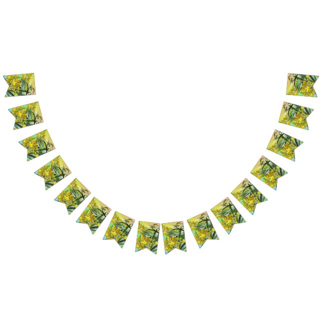 Add Text Wattle & Gum Leaves Aussie Bunting (All)