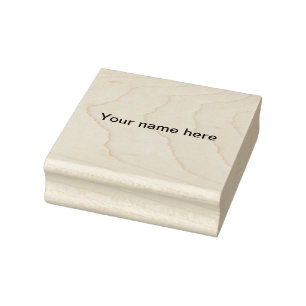 Add uour name text simple minimal template rubber stamp
