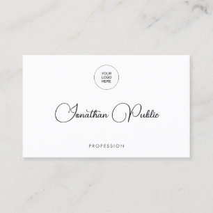Add Upload Own Company Logo Here Modern Business Card