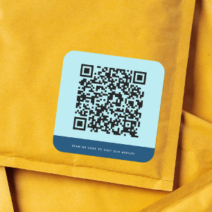Add Website QR Code Custom Contrast Colours Square Sticker
