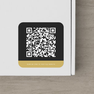 Add Website QR Code Custom Contrast Colours Square Sticker