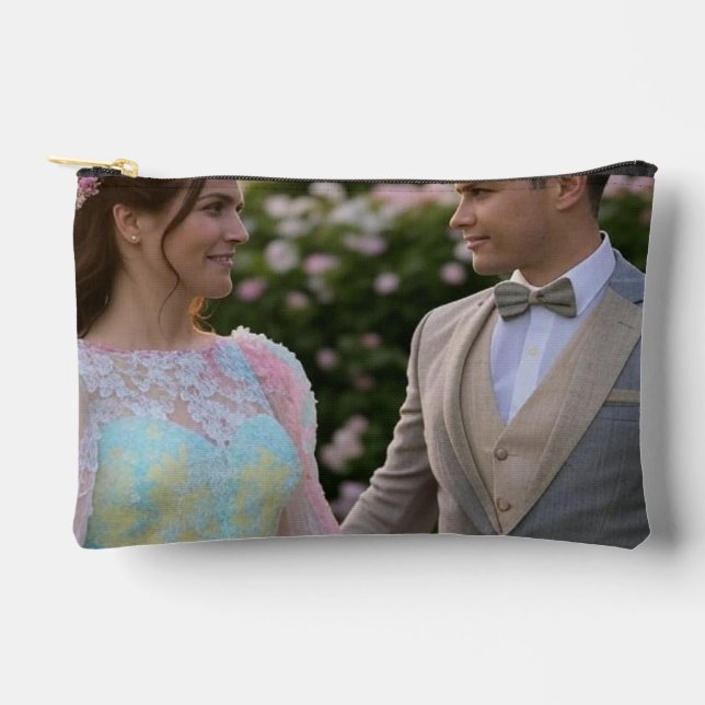 Add Wedding Photo Customise Accessory Pouch (Front)