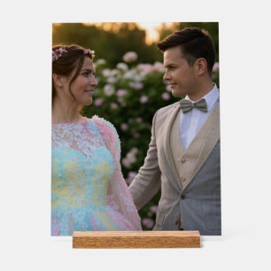 Add Wedding Photo Customise Acrylic Sign