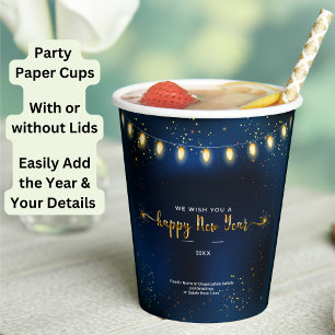 Add Year Family Organisation Details New Year 20XX Paper Cups