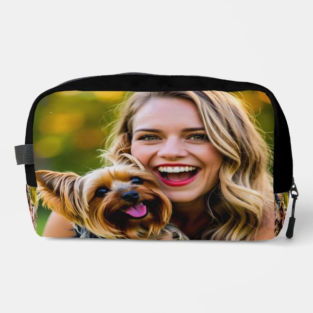Add Yorkshire Terrier Photo Personalize Dopp Kit (Front)