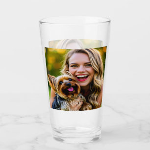 Add Yorkshire Terrier Photo Personalize Glass