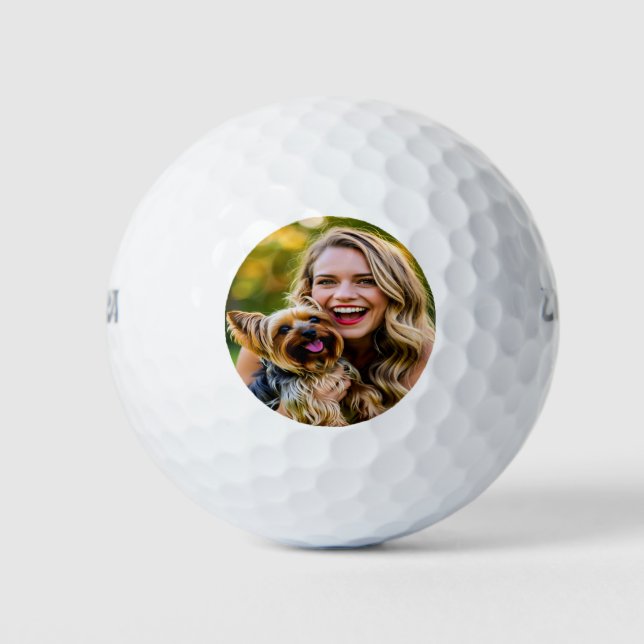 Add Yorkshire Terrier Photo Personalize Golf Balls (Front)