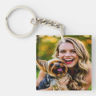 Add Yorkshire Terrier Photo Personalize Key Ring