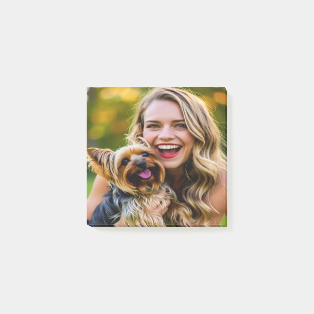 Add Yorkshire Terrier Photo Personalize Post-it Notes (Front)