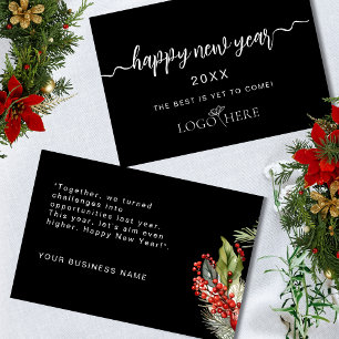Add you logo business new years cards for employee