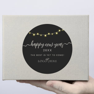 Add you logo business new years  classic round sticker