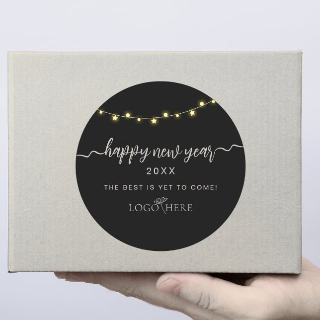 Add you logo business new years  classic round sticker (Creator Uploaded)